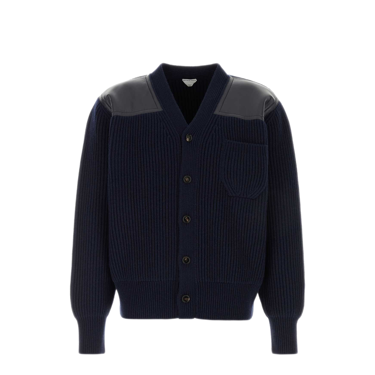 MAYFEYR - Bottega Veneta - Navy Blue Wool Blend Cardigan - A007L4V7BE04170