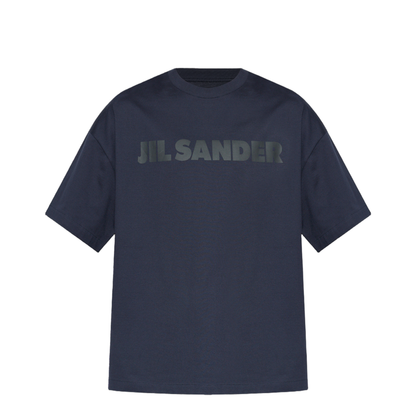 Men's Logo Letter Cotton T-Shirt Blue