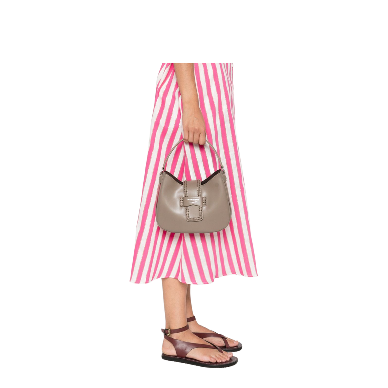 Silk & Nylon Small Leather Shoulder Bag
