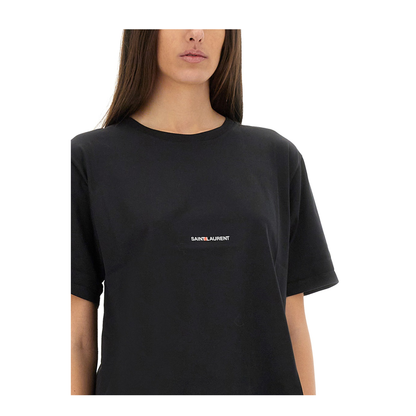 Logo Lettering Print Black Tee