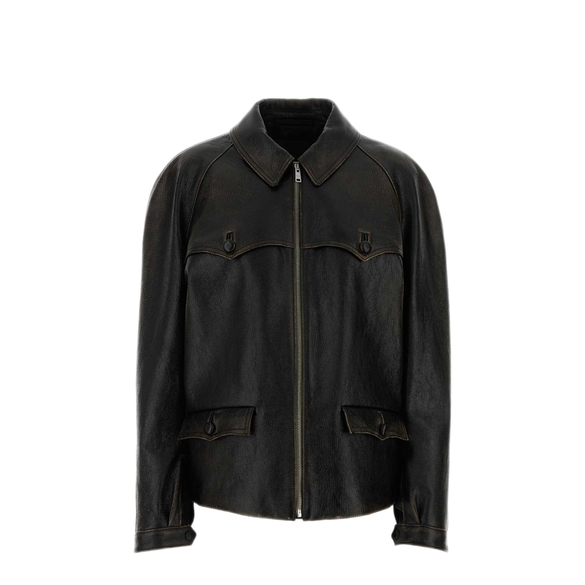 MAYFEYR - Prada - Black Leather Jacket - 58A261SOOO18OLF0002