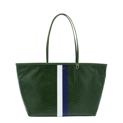 Racer Coated Canvas Tote - Green