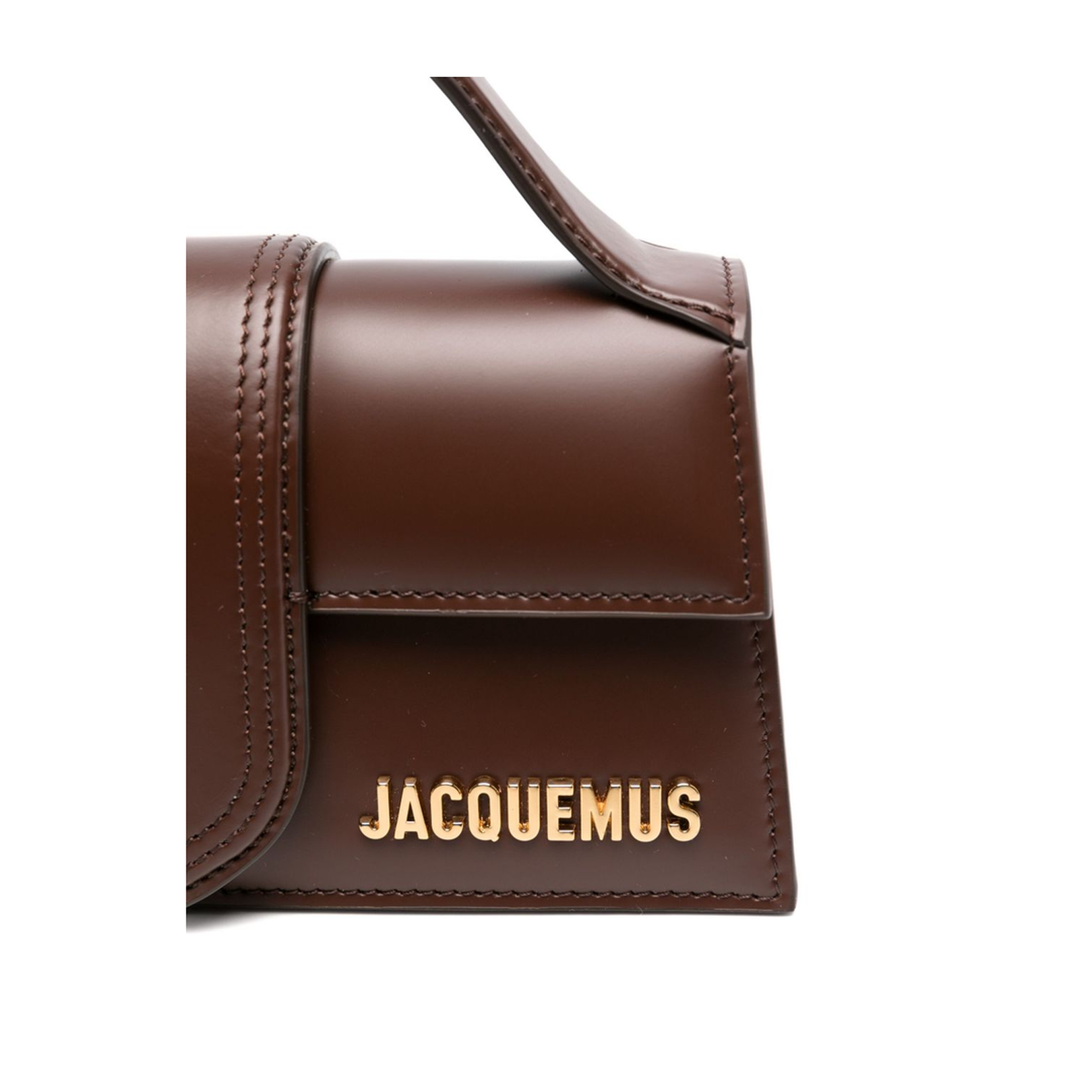 Brown Calf Leather Flap Closure Bag