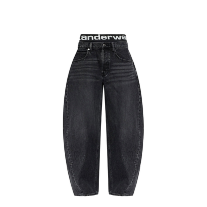 MAYFEYR - Alexander Wang - Blow-Up Jeans With Logo Bike Short Waistband - 4DC3264301