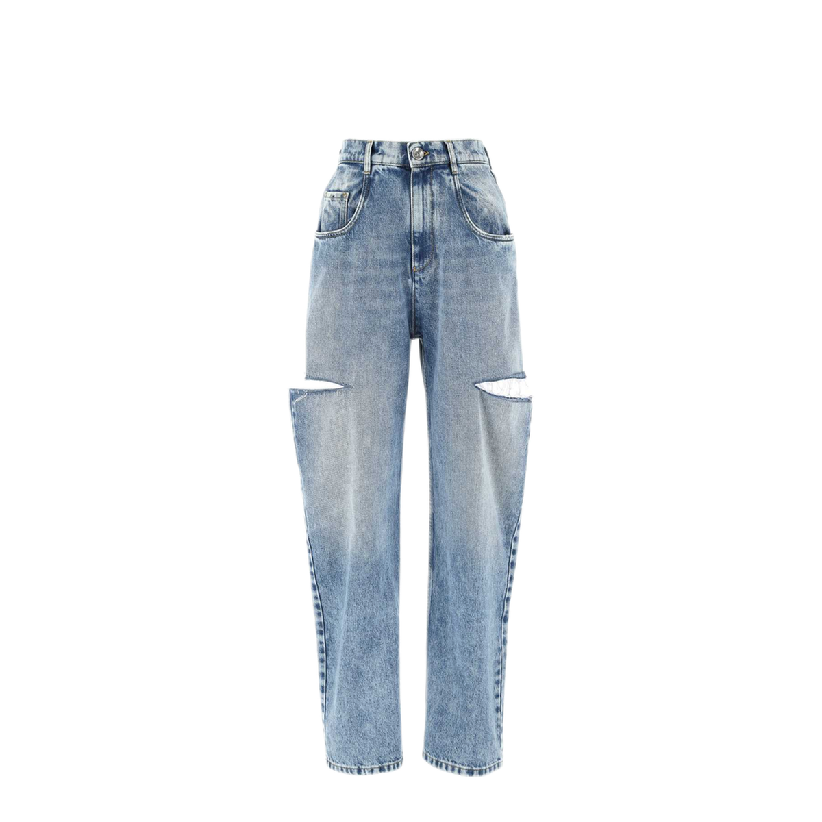 Denim Jeans with Slash Details