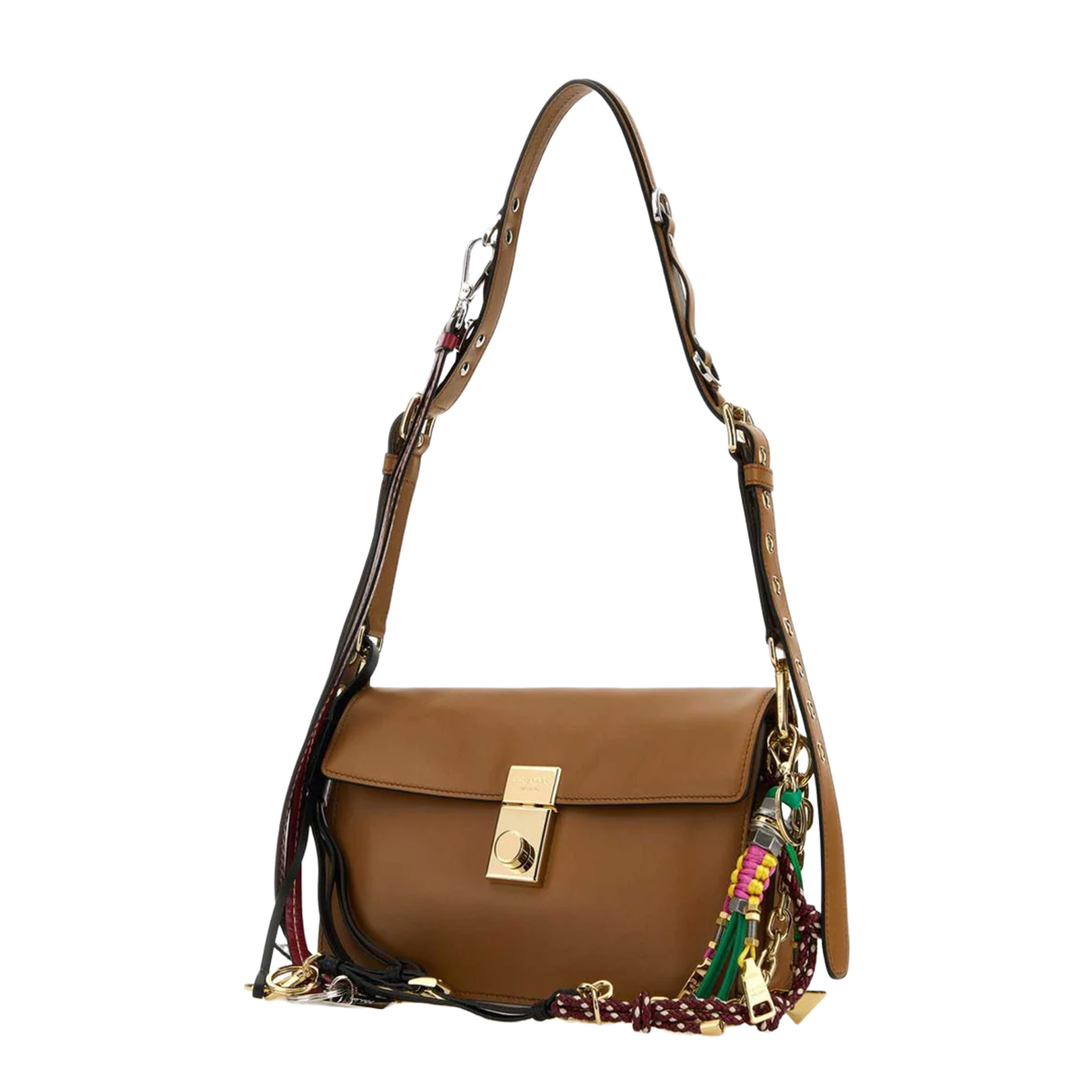 Caramel Leather Small Shoulder Bag