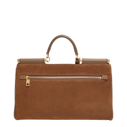MAYFEYR - Dolce & Gabbana - Medium Sicily Bag In Camel Suede Leather - BB7782BO9038Y121