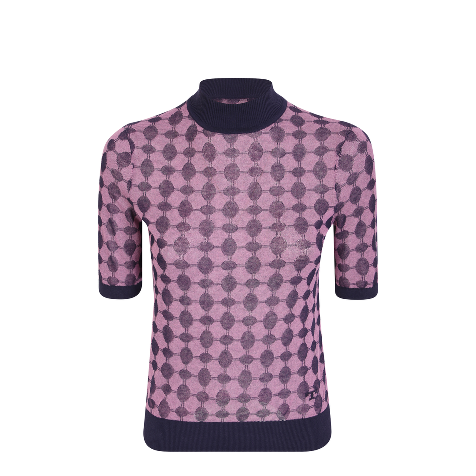 Patterned Turtleneck