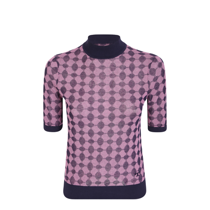 Patterned Turtleneck