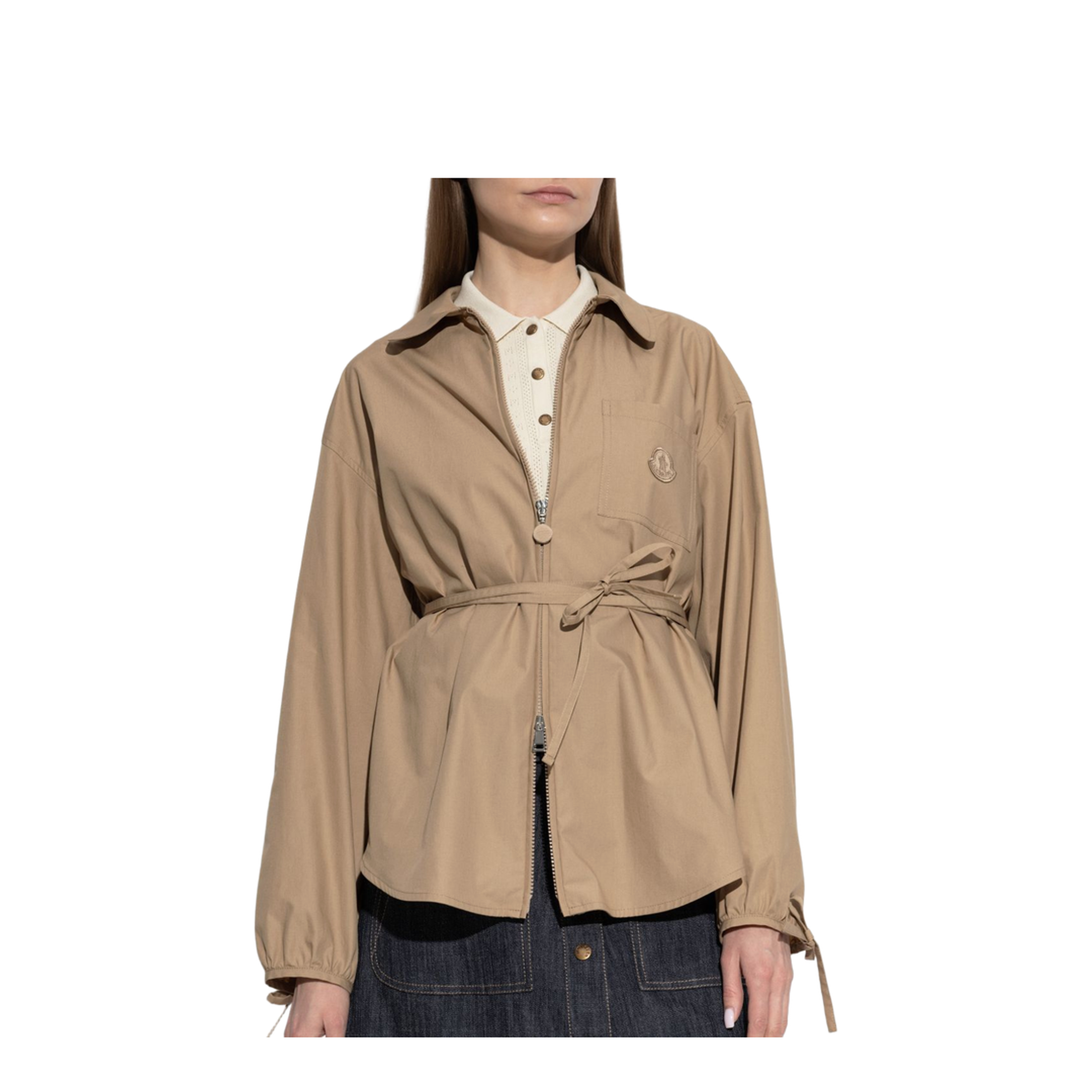 MAYFEYR - Moncler - Beige Cotton Poplin Zip-Up Shirt Jacket - L10932F00021597LQ20J