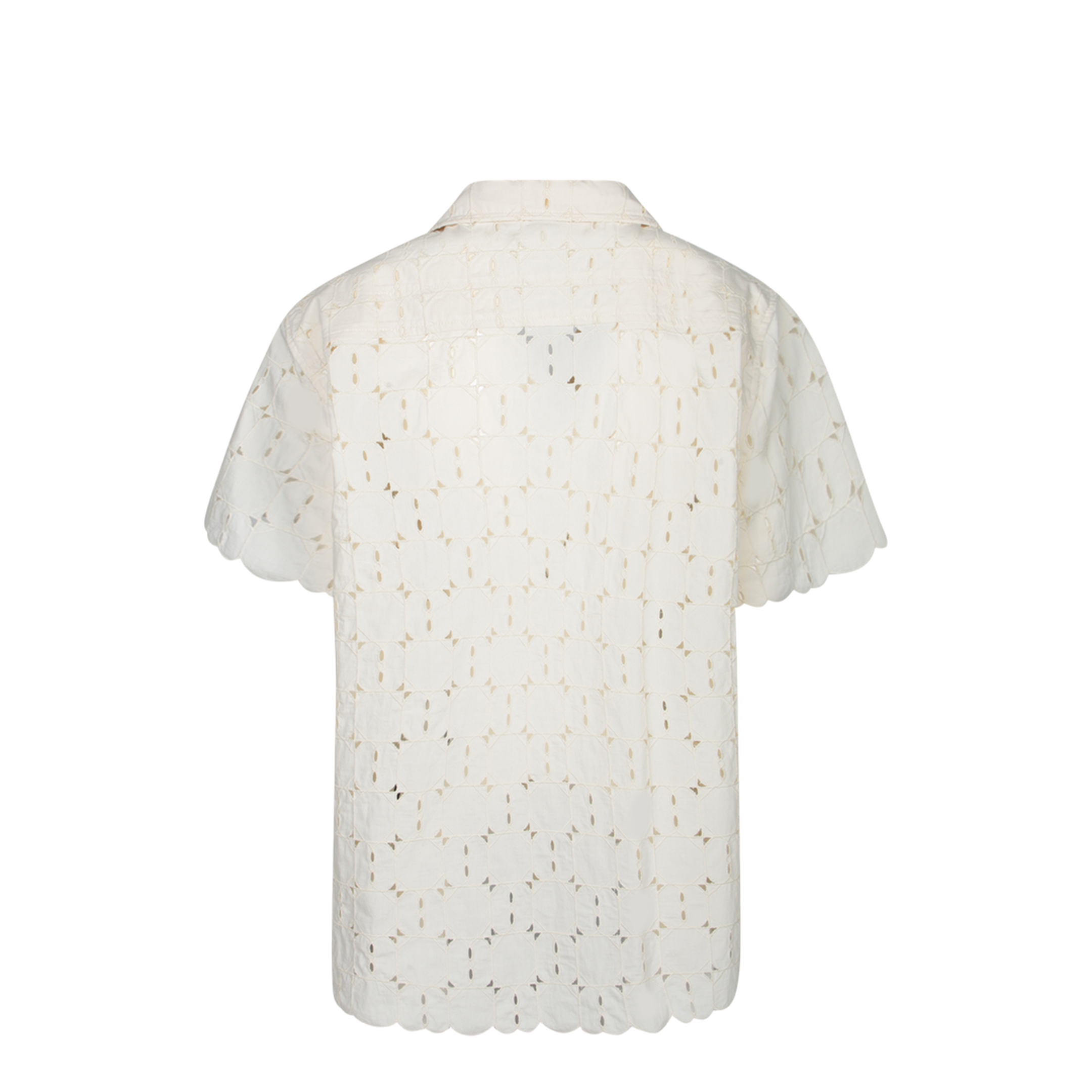 Short Sleeve Shirt Classic Collar Front Button Closure