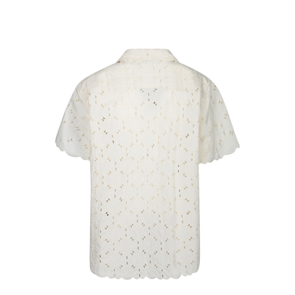 Short Sleeve Shirt Classic Collar Front Button Closure