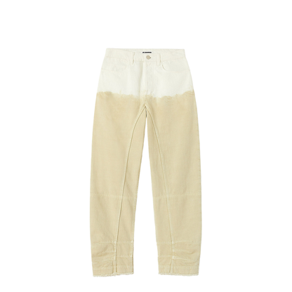 Beige Cotton Jeans
