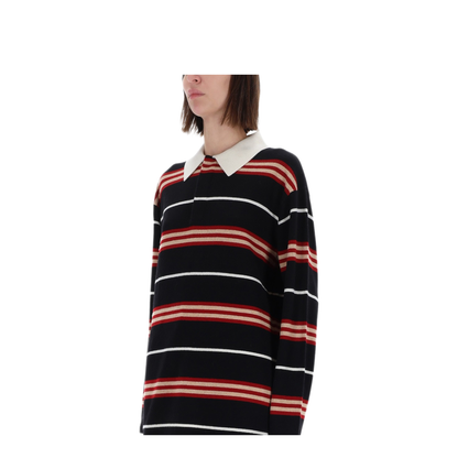 MAYFEYR - Guest In Residence - Striped Rugby Polo Shirt - U32010JMBLACKCOMBO