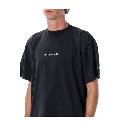 Back Double T-Shirt in faded black