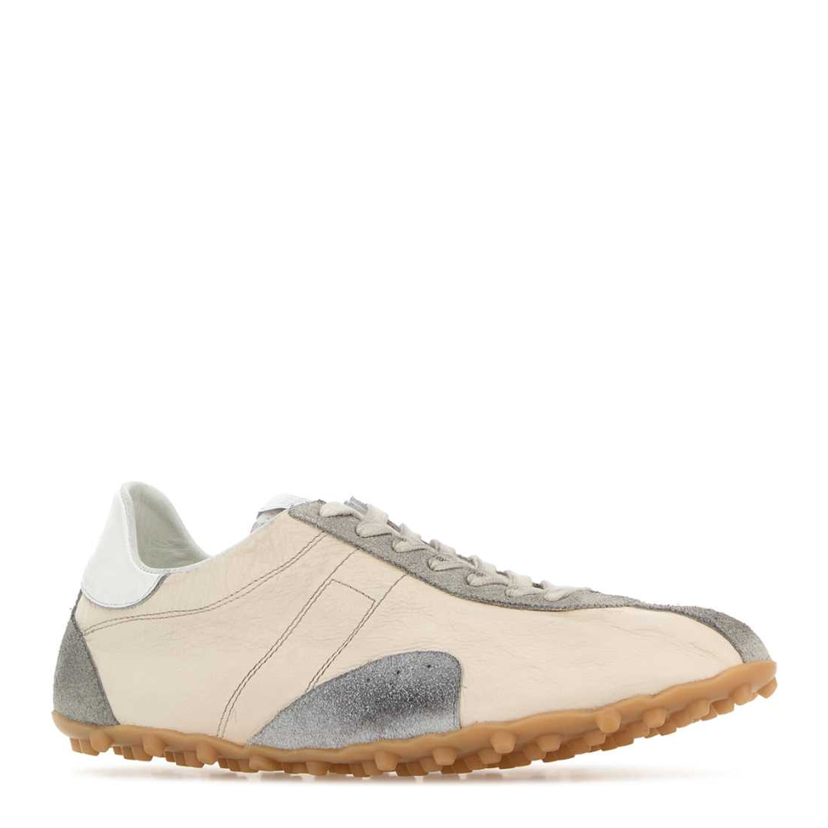 Sprinters Sneakers In Cream Leather And Vintage Suede