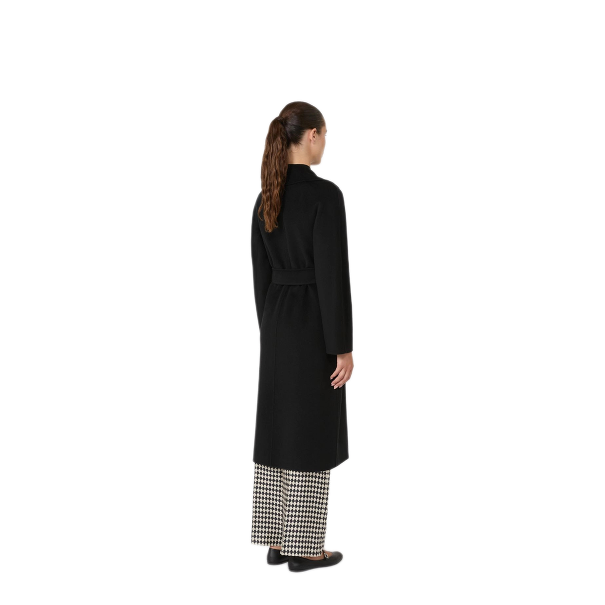 Long Robe Coat In Wool Cashmere Silk