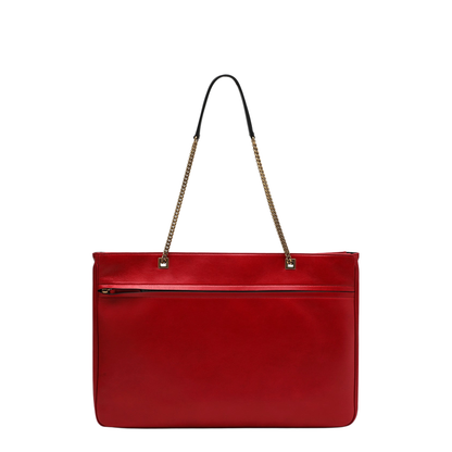 Viva Superstar Large Nappa Leather Tote Bag - Red/Black