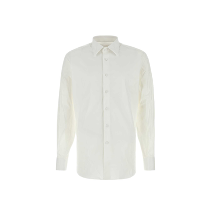 MAYFEYR - Prada - White Stretch Cotton Blend Shirt - UCM492SOOO10XMF0009
