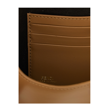 Wallet on Chain Leather Brown