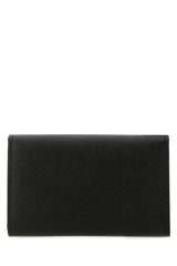 Saffiano Leather Key Pouch, Gold Hardware