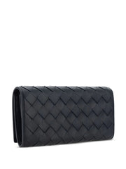 Intrecciato Long Wallet, Gold Hardware