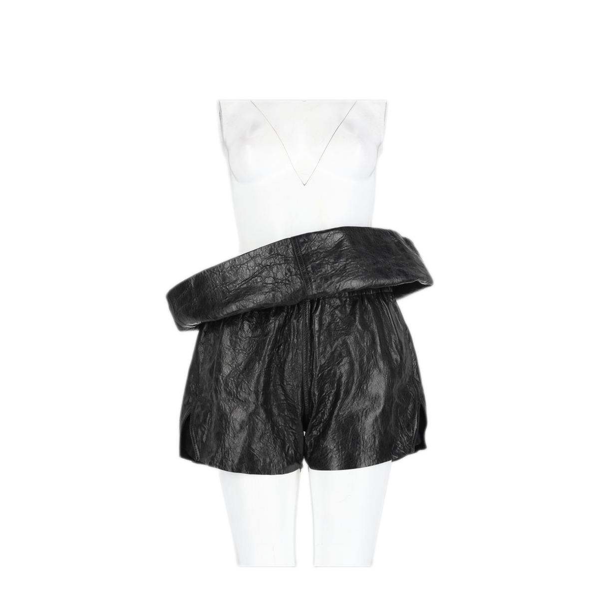 MAYFEYR - Rick Owens - Black Lamb Leather Shorts - RO02F5390LBE09