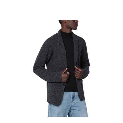 MAYFEYR - Roberto Collina - Anthracite Grey Jacket Style Cardigan - 253M14211NYM1421