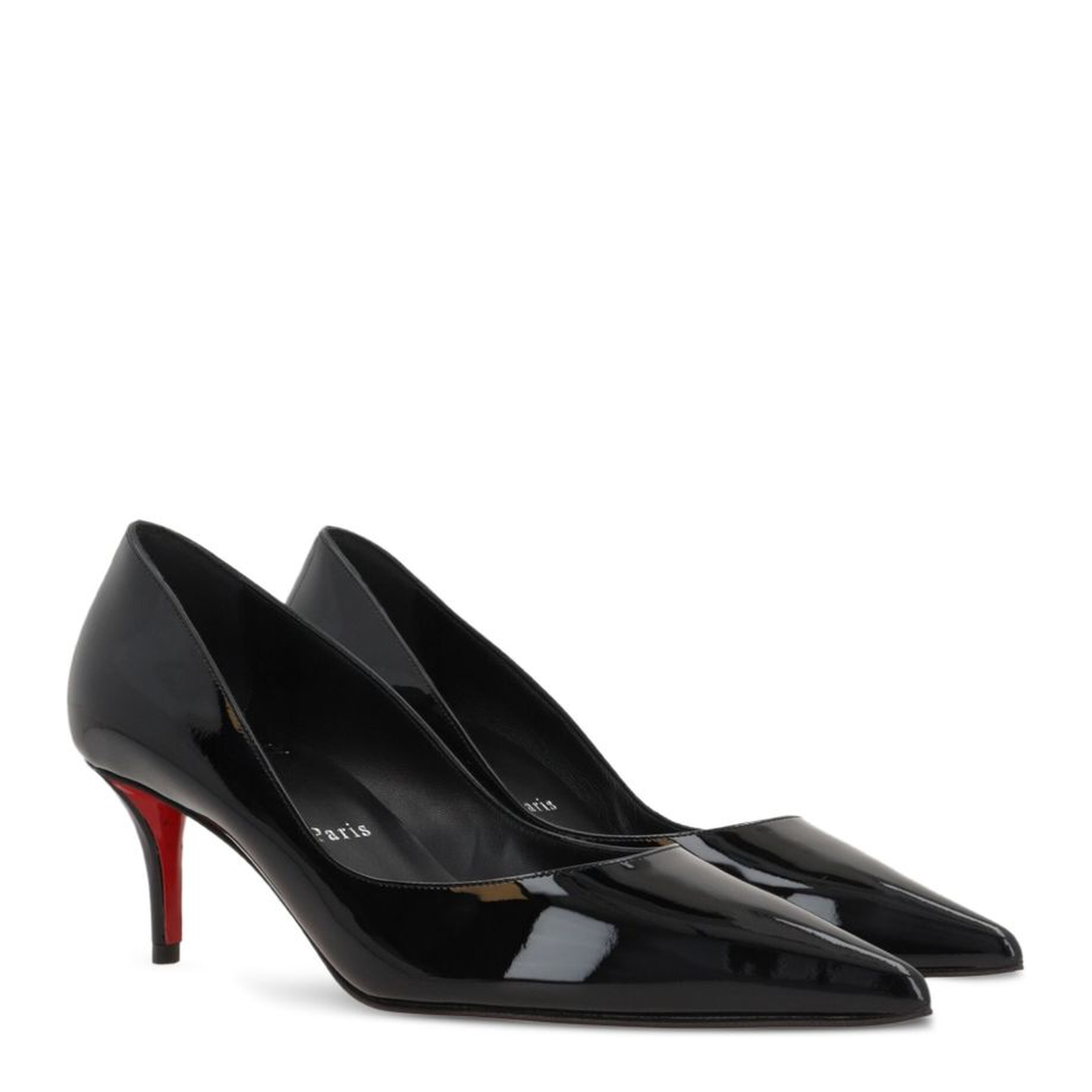 Black Patent Leather Pointed Toe Low Heel Slip-On