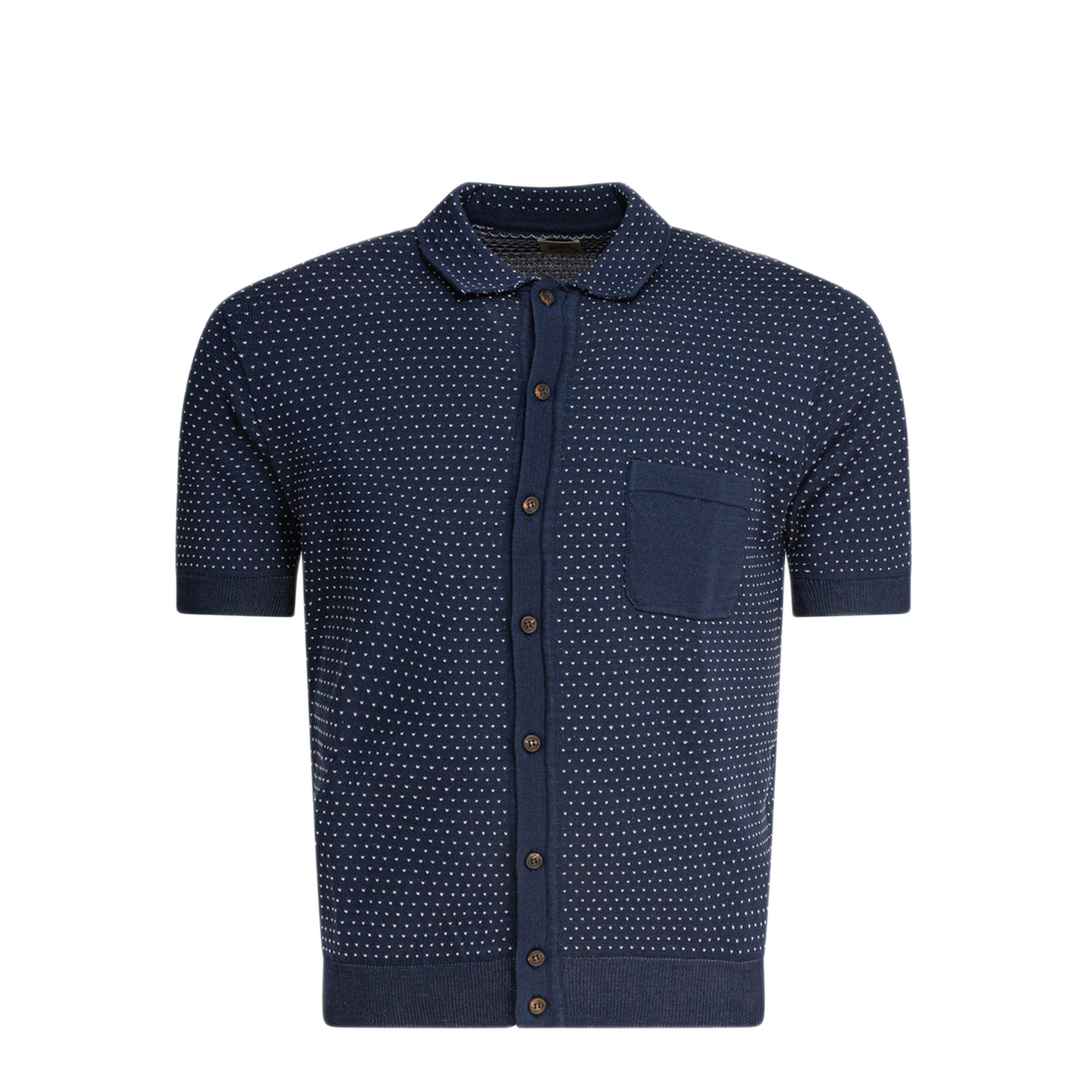 MAYFEYR - Rakkì - Textured Knit Polo Shirt - JUNEAUBLEUPANNA