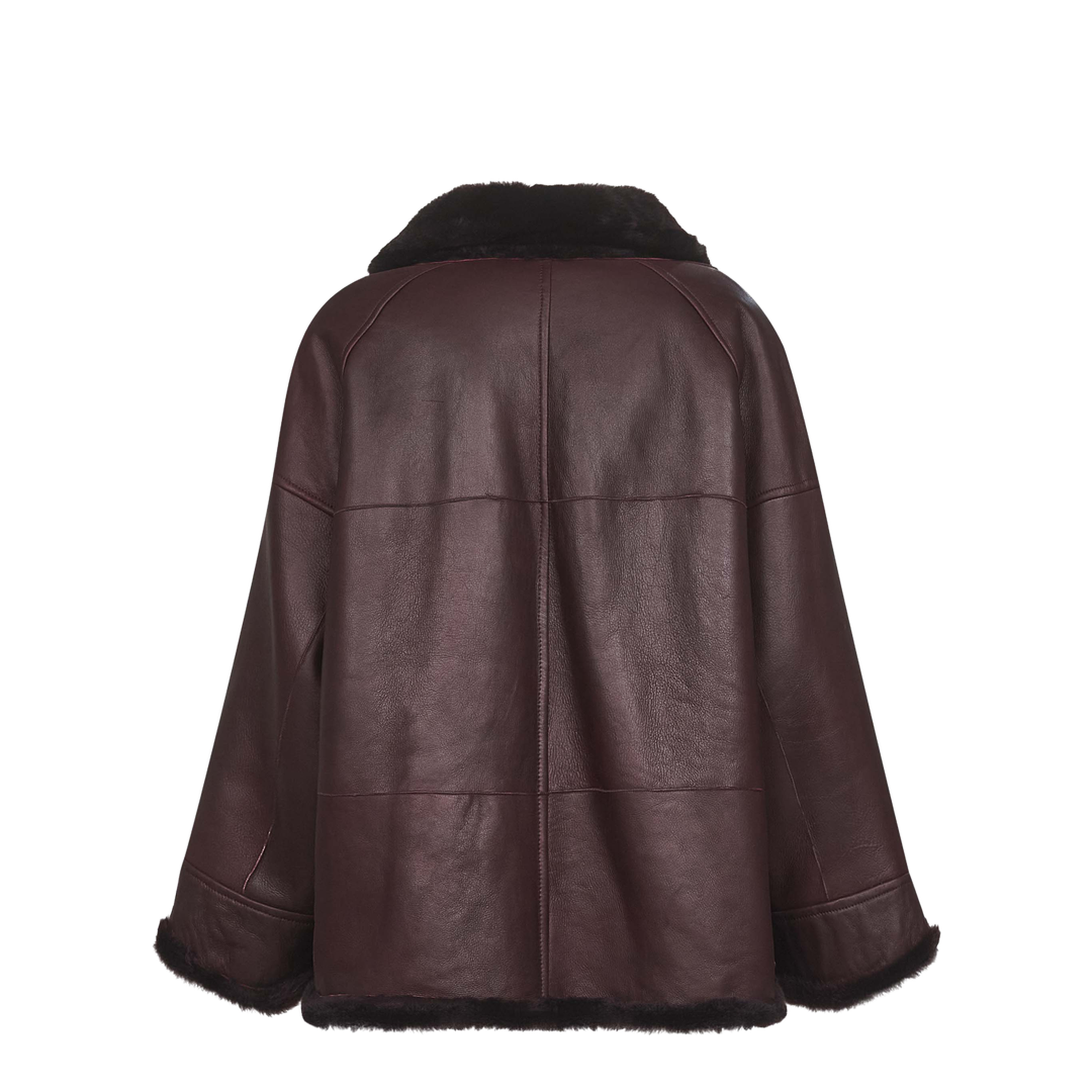 Reversible Fur Jacket Burgundy