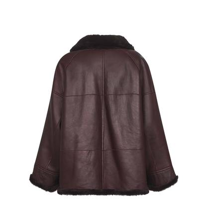 Reversible Fur Jacket Burgundy