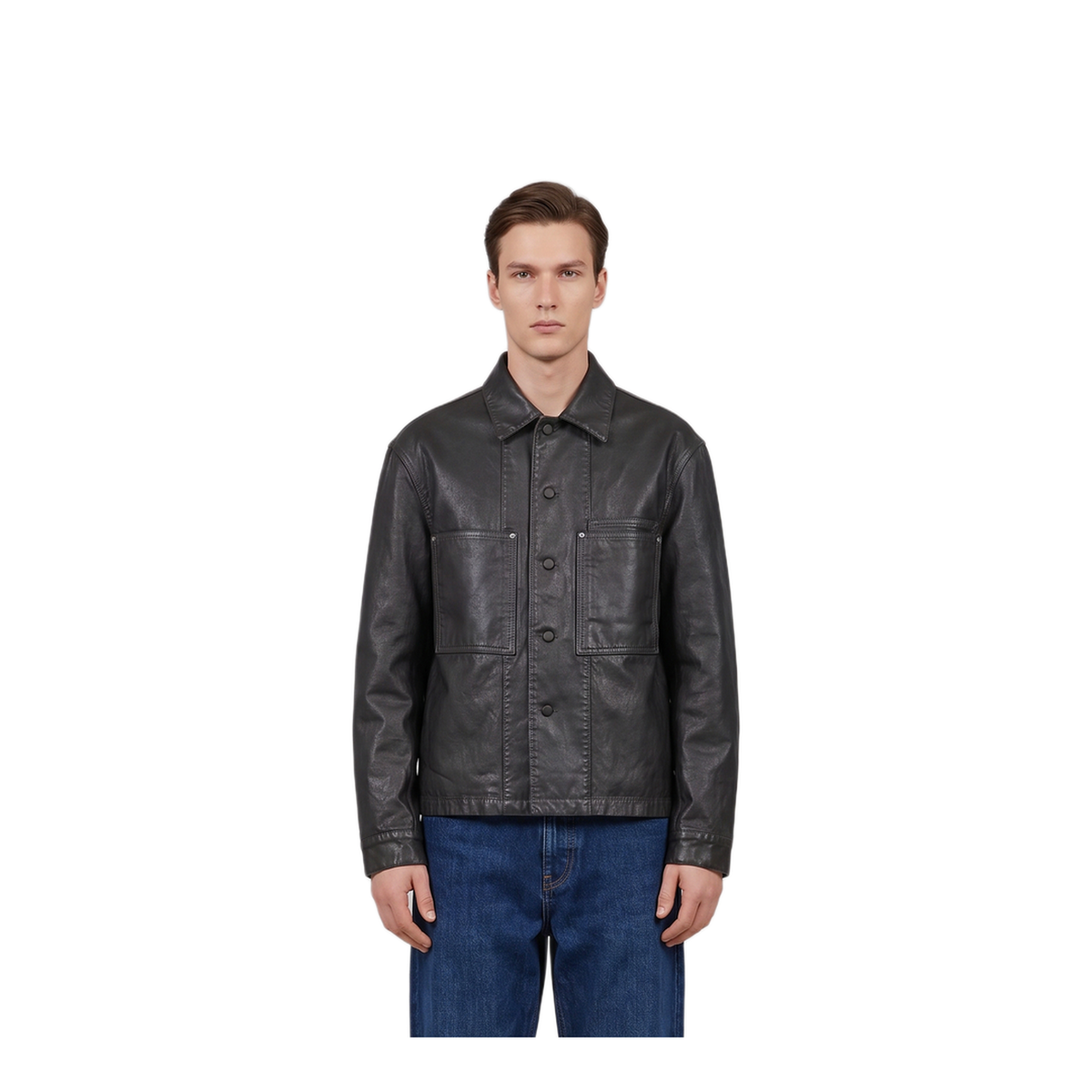 MAYFEYR - Lemaire - Coated Denim Work Shirt - SH1309LD1083BR532
