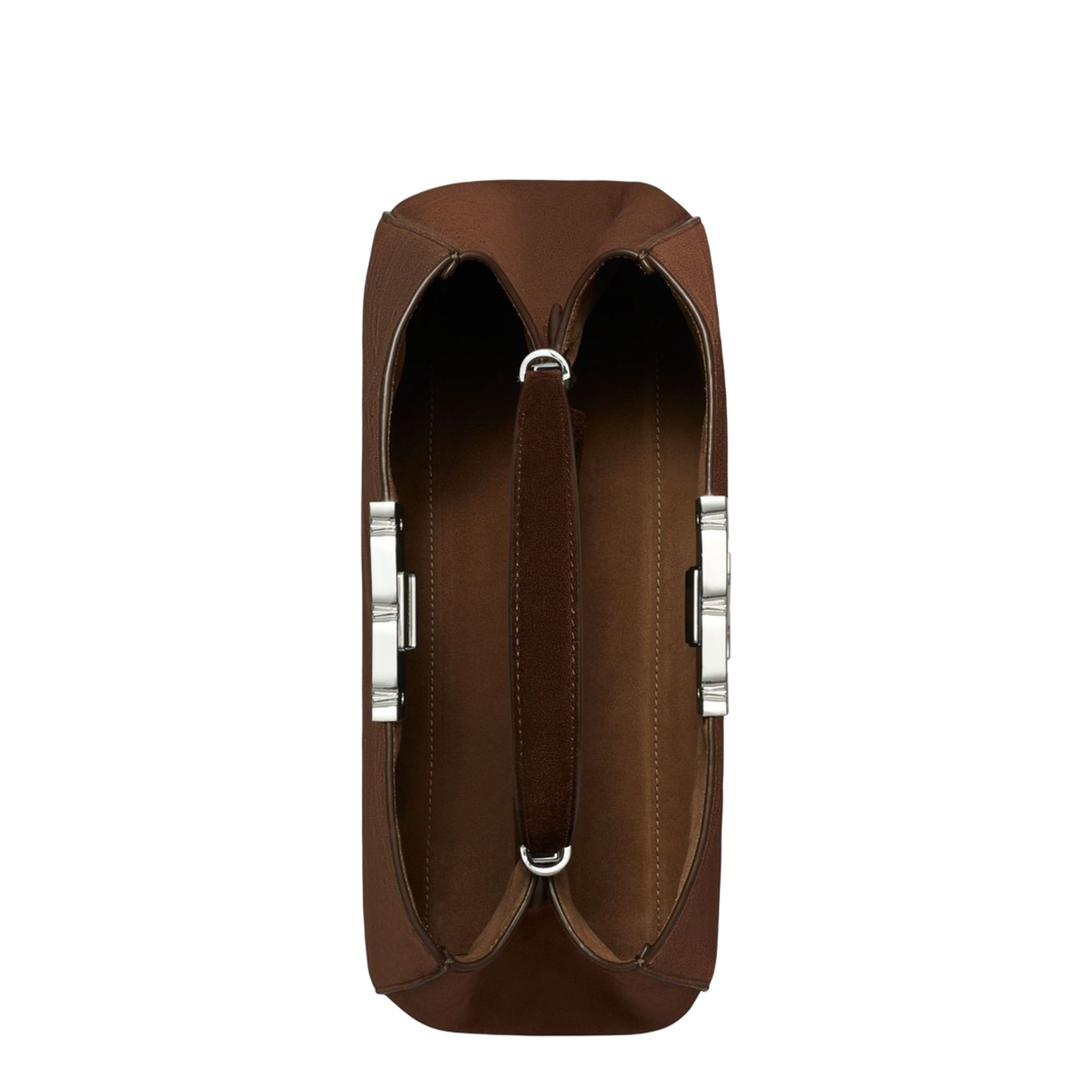 Eleanor Suede Satchel - Dark Cocoa