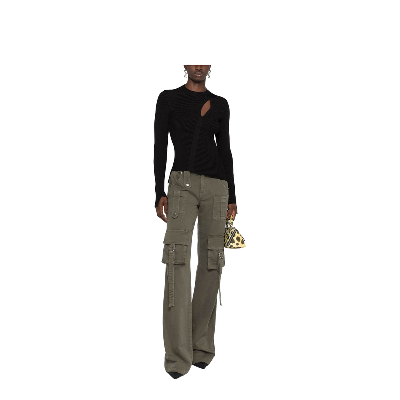 Black Viscose Blend Sweater