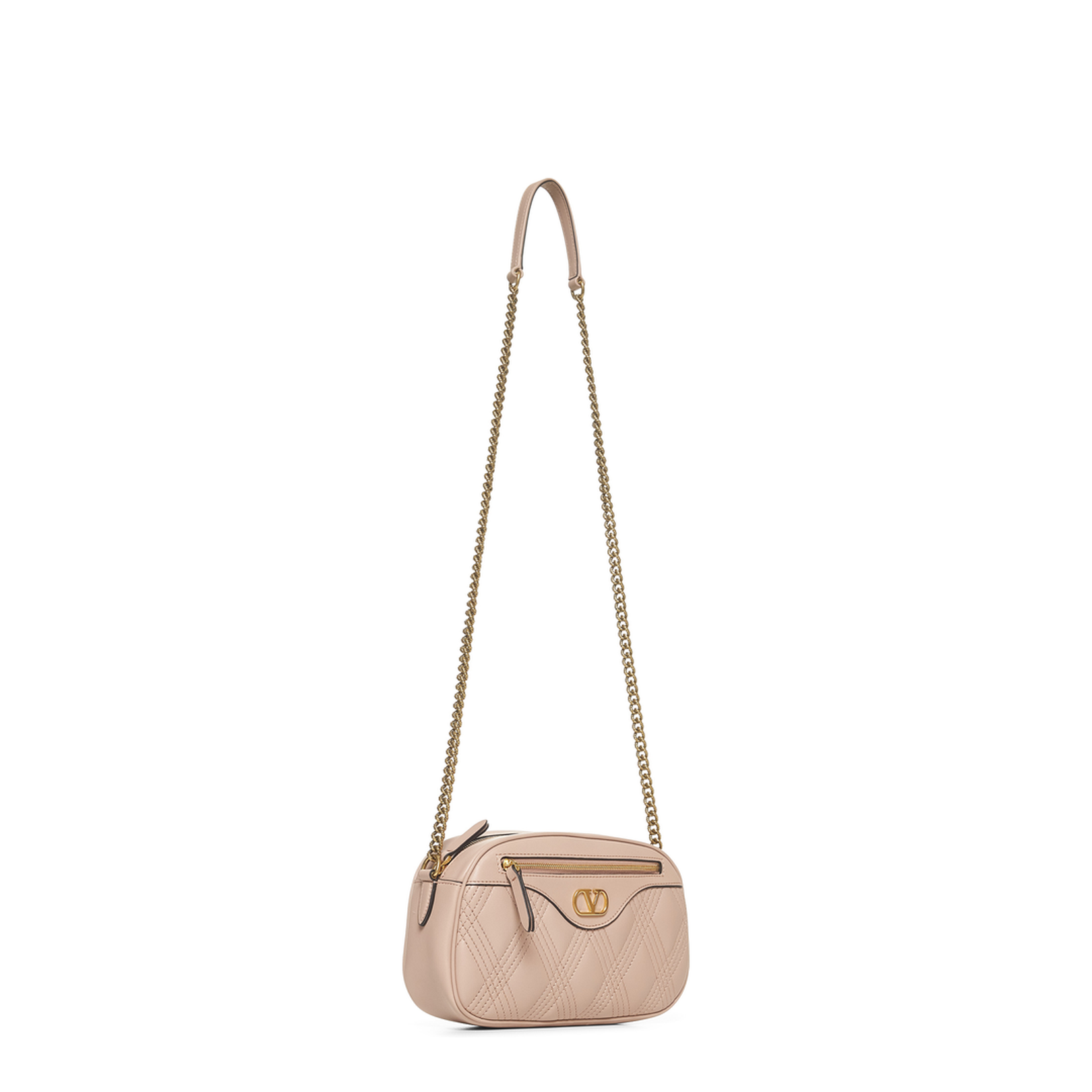 Diamond-Quilted Nappa Leather Shoulder Bag