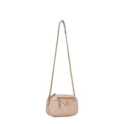 Diamond-Quilted Nappa Leather Shoulder Bag