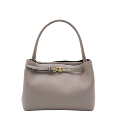 T Timeless Small Calf Leather Tote Bag - Beige Taupe