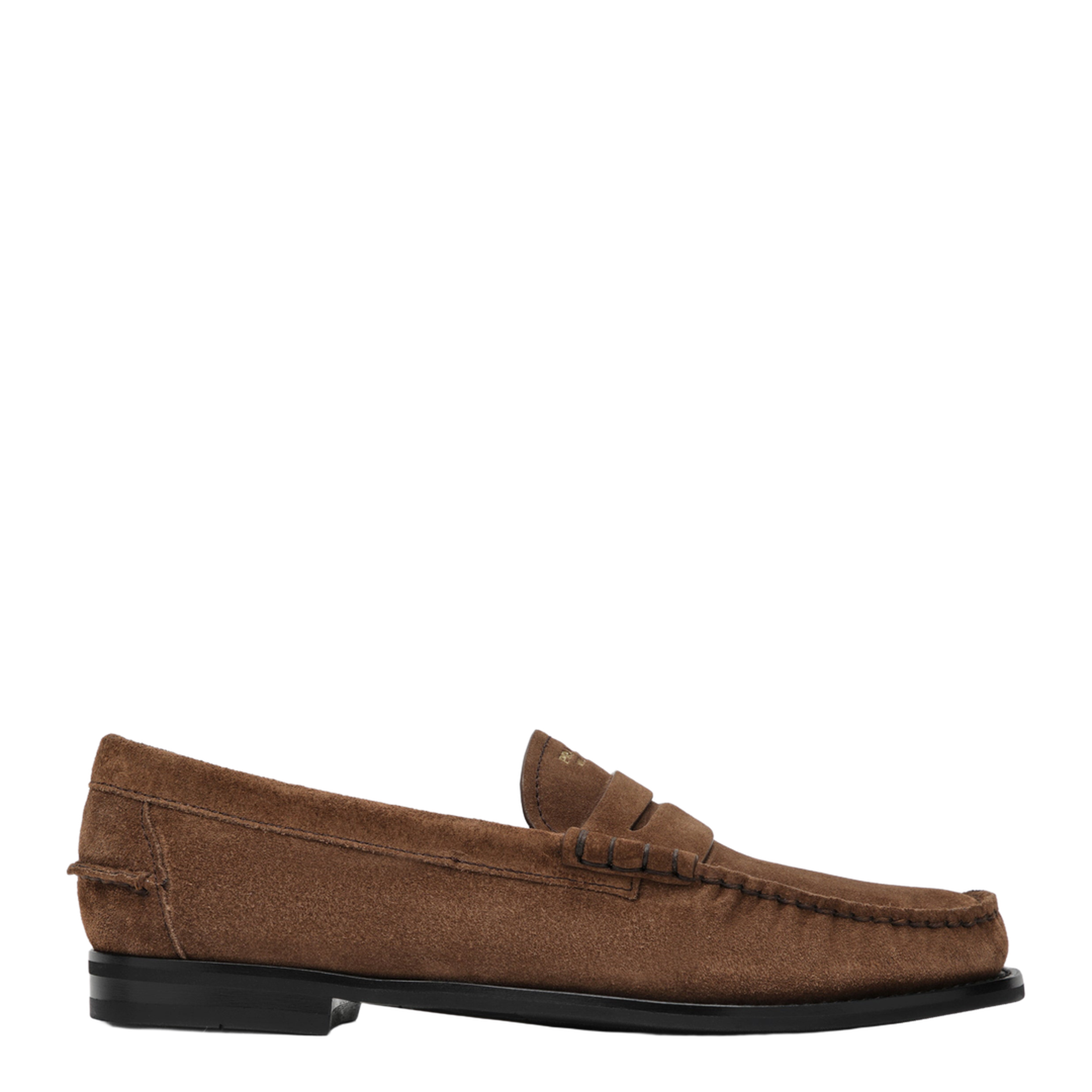 MAYFEYR - Prada - Cacao Aged-Effect Suede Loafers - 2DB239X000054F0324