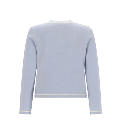 Bottoned Wool Cardigan - Light Blue