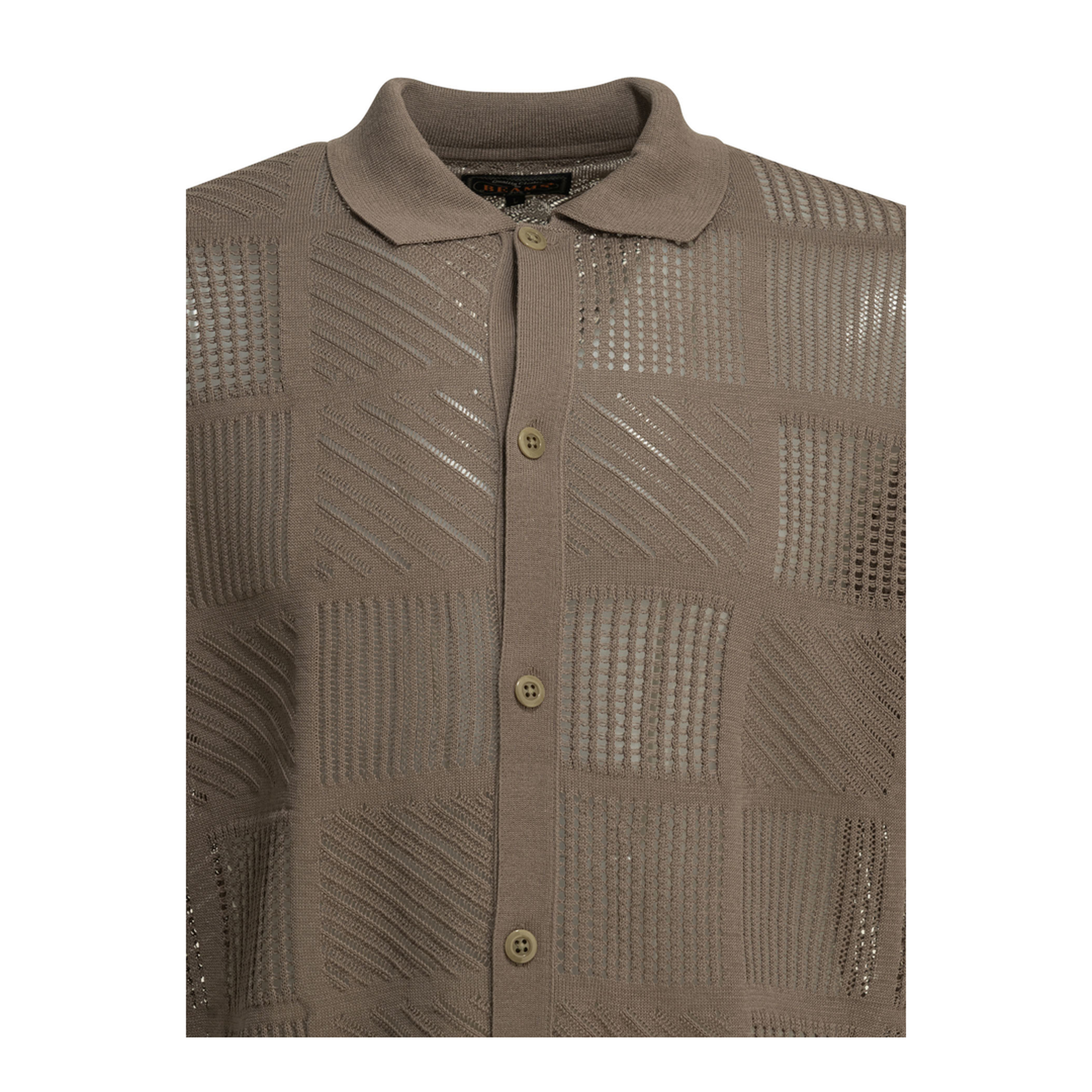 MAYFEYR - Beams Plus - Textured Knit Button Down Polo Shirt - 3802006815620