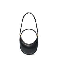 Hula Hoop Calfskin Handbag - Black