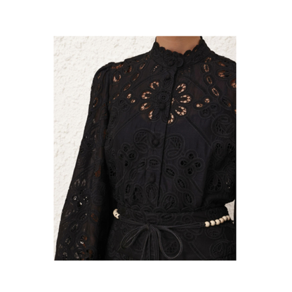 Rhiannon Cotton Shirt In Black