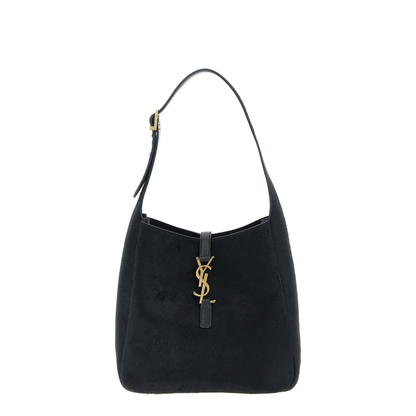 Le 5 À 7 Small Pony-Effect Leather Shoulder Bag - Black
