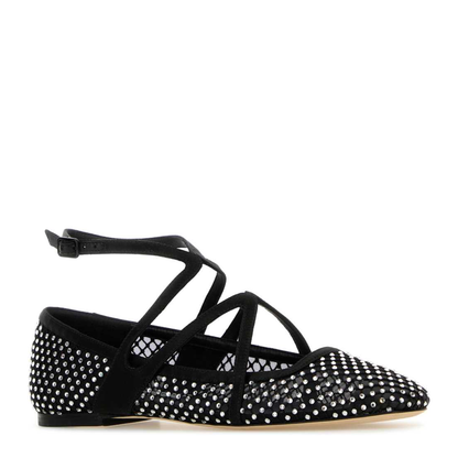 MAYFEYR - Jimmy Choo - Astoria Flat Ballerinas - ASTORIAFLATQHSBLACRY