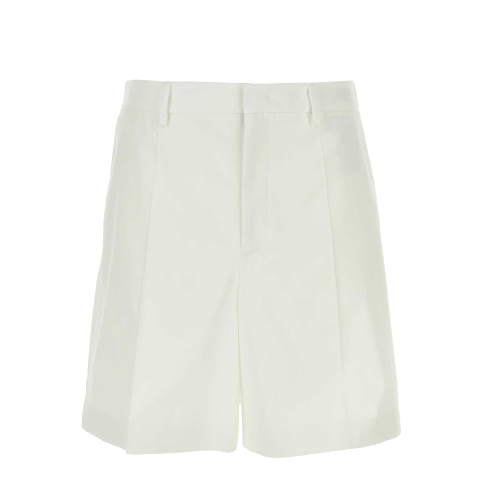 White Cotton Bermuda Shorts