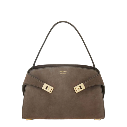 Brown Single Top Handle Bag