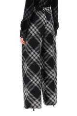 Burberry double pleated checkered palazzo pants