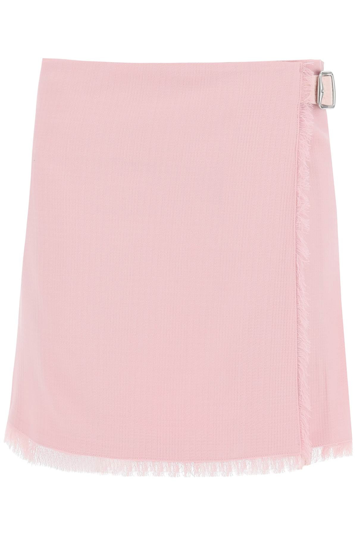 Burberry textured wool mini kilt skirt