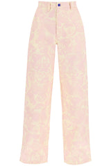 Burberry "rose print canvas workwear pants"